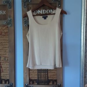 Ann Taylor cream silk sweater tank